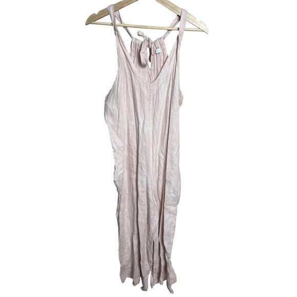 Made In Italy Pink Cami Jumpsuit Romper Cotton *Dimensions In Picture* - Picture 1 of 7